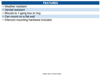 Aiphone SBX-2G/A Surface Mount Box for 2-Gang Sub Stations, Stainless Steel