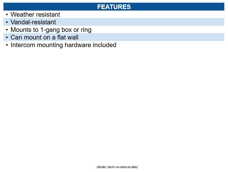 Aiphone SBX-2G/A Surface Mount Box for 2-Gang Sub Stations, Stainless Steel