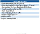 Datalogic SC-HS7600 Cradle Docking Bar Code Scanner 1 Slot Charging Capability
