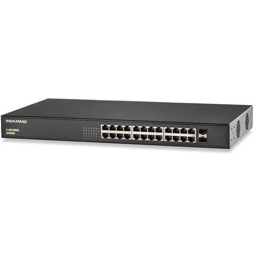 Signamax SC10010 C-100 24-Port Gigabit PoE+ Switch, 385W