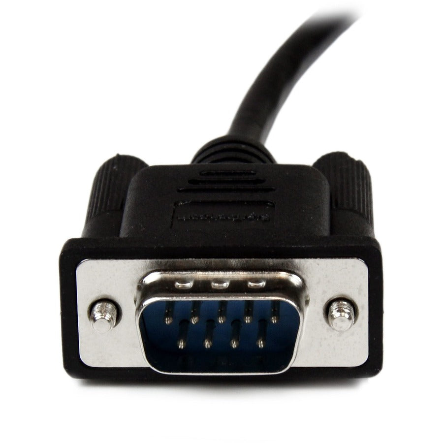 StarTech SCNM9FM2MBK 2m Black DB9 RS232 Serial Null Modem Cable F/M