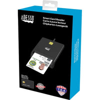 Adesso SCR-100-TAA SCR-100 Smart Card Reader - Contact - Cable - USB 2.0