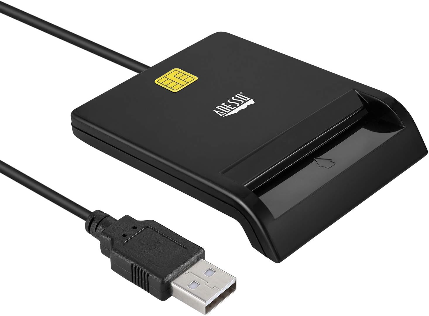 Adesso SCR-100 Smart Card Reader - Contact - Cable - USB 2.0 - Banking