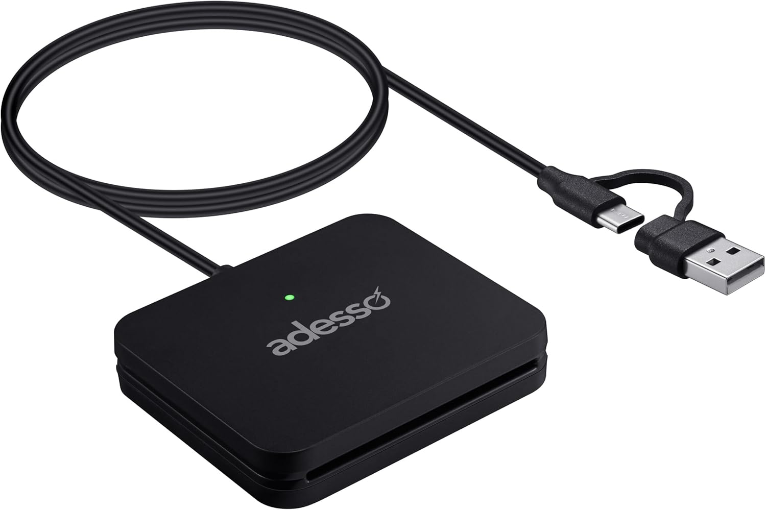 Adesso SCR-400 Smart Card Reader - Contact - Cable - USB Type C