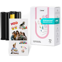 Liene SD43B#WW1 72sheets Sticker paper 4x7 & InkCartridge f PixCutS1 White
