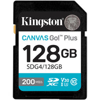 Kingston SDG4/128GB Canvas Go! Plus 128 GB Class 10/UHS-I (U3) V30 SDXC Card