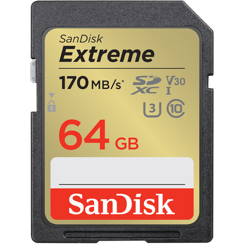 SanDisk SDSDXV2-064G-ANCIN Extreme 64 GB Class 10/UHS-I (U3) V30 SDXC