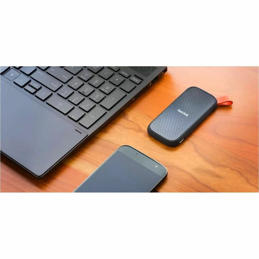 SanDisk SDSSDE302T00G26 2 TB Portable Solid State Drive - External - Black