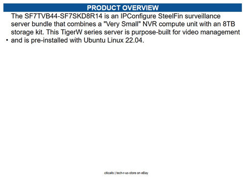 ipConfigure SF7TVB44-SF7SKD8R14 SF7-TVB-44 and SF7-SKD-8R1-4 Tigerw/8TB