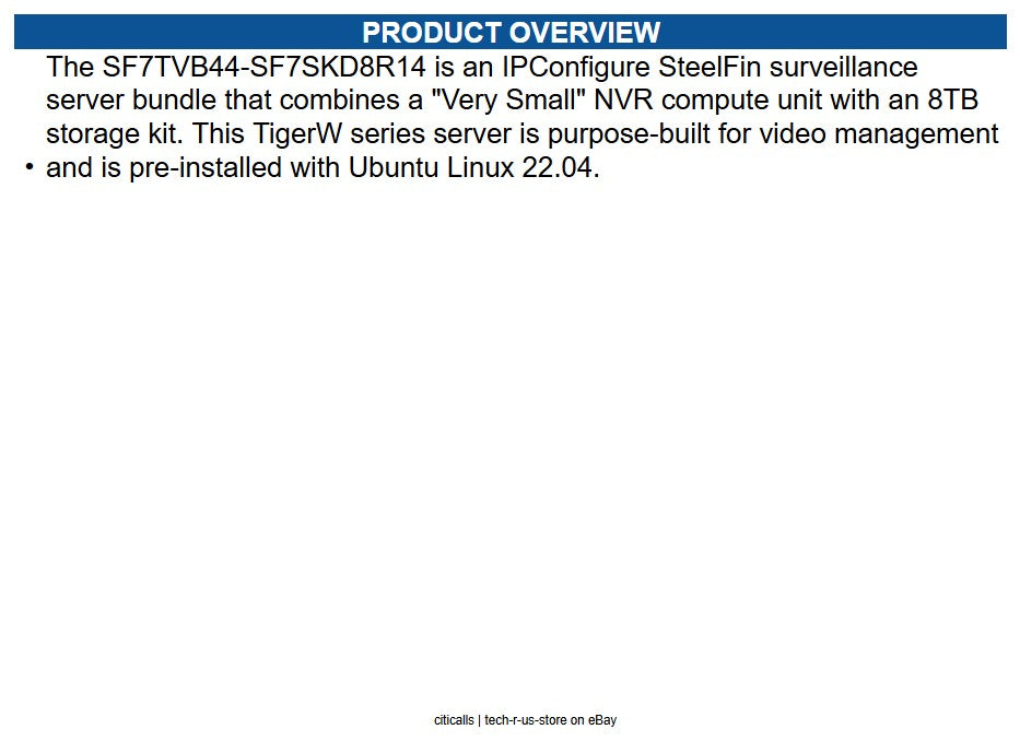 ipConfigure SF7TVB44-SF7SKD8R14 SF7-TVB-44 and SF7-SKD-8R1-4 Tigerw/8TB