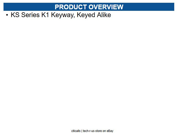 HES SFIC-K1 KS Series K1 Keyway, Keyed Alike