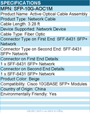 Cisco SFP-10G-AOC1M Active Optical Cable Assembly - 3.28 ft Fiber Optic Cable