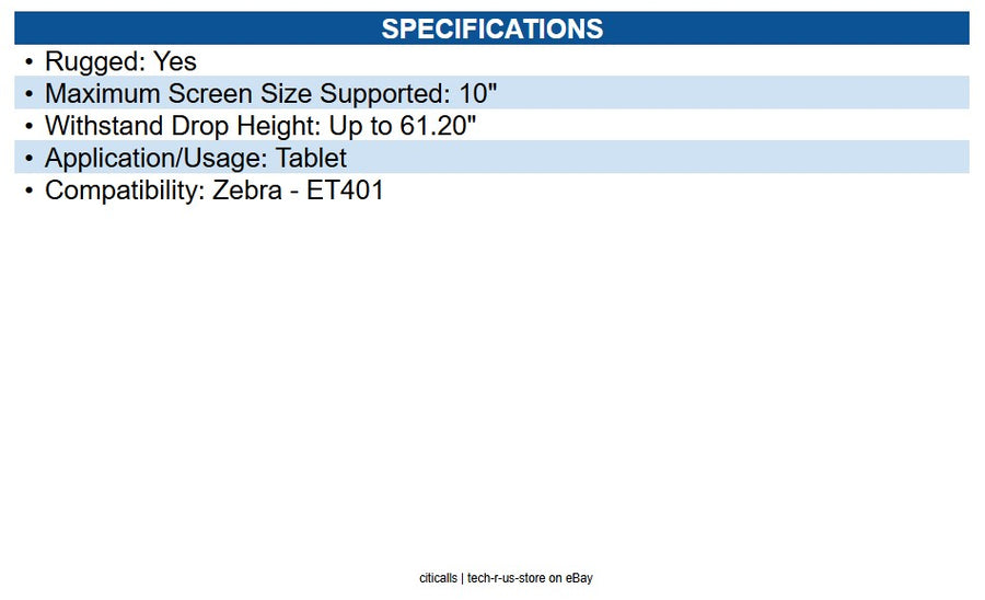 Zebra SG-ET401-10EXO-02 ET401 10-inch No-scanner Exoskeleton Rugged Boot