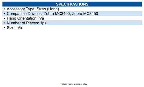 Zebra SG-MC34-HDSTPB-01 MC34XX ACC, HAND STRAP, FOR STRAIGHT SHOOTER TERMINAL