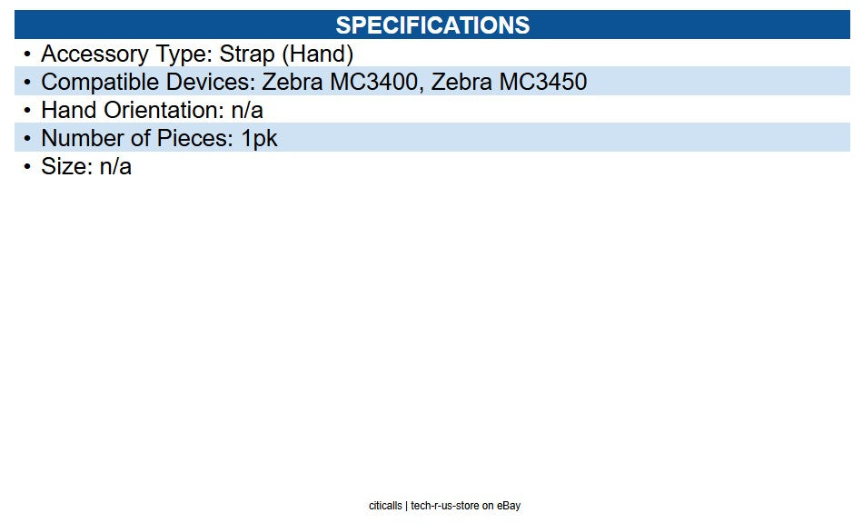 Zebra SG-MC34-HDSTPB-01 MC34XX ACC, HAND STRAP, FOR STRAIGHT SHOOTER TERMINAL