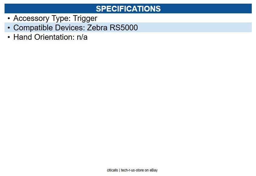 Zebra SG-NGRS-TRGASR-01R RS50, Replacement Trigger Assembly for Zebra RS5000