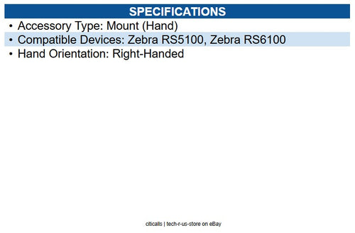 Zebra SG-RS5X6-HMTRA-01 RS5100 / RS6100 Slim Hand Mount, Integrated Trigger