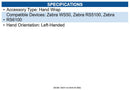 Zebra SG-WEAR-HNWPLS-02 Spare Hand Wrap Rs5100/rs6100/ws50
