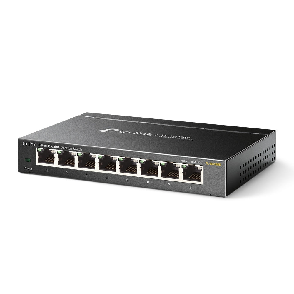 TP-Link TL-SG108S - 8 Port Gigabit Ethernet Switch - Plug and play