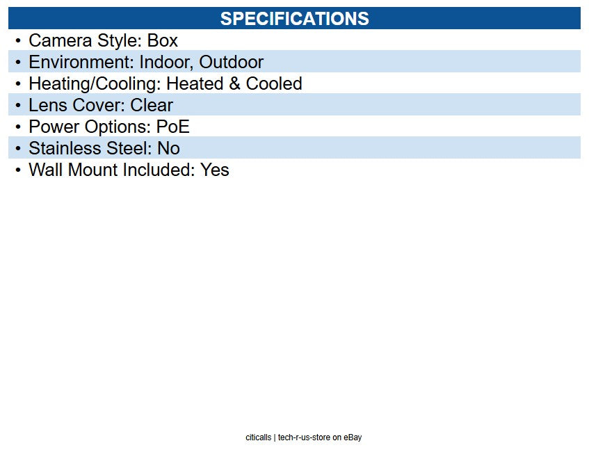 Hanwha SHB-4301HP Indoor/Outdoor PoE Fixed Camera Housing for Standard Box