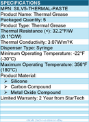 StarTech SILV5-THERMAL-PASTE Thermal Paste - Metal Oxide Heat Sink Compound