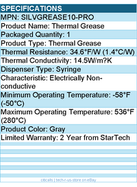 StarTech SILVGREASE10-PRO High-Performance Silicone Thermal Paste, Compound