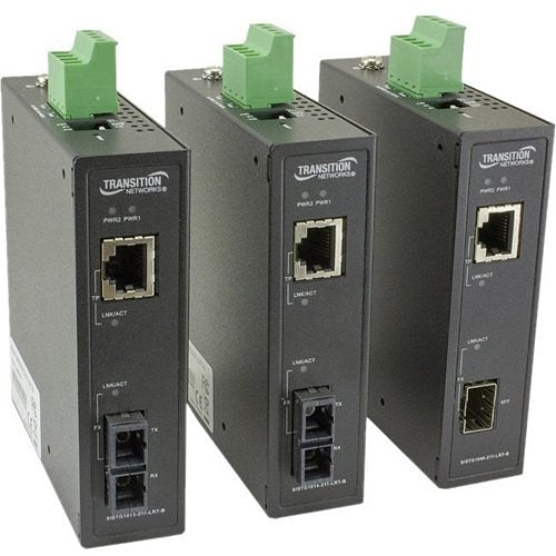 Transition Networks SISTG1040-211-LRT-B Ind Media Converter, 10/100/1000Base-T