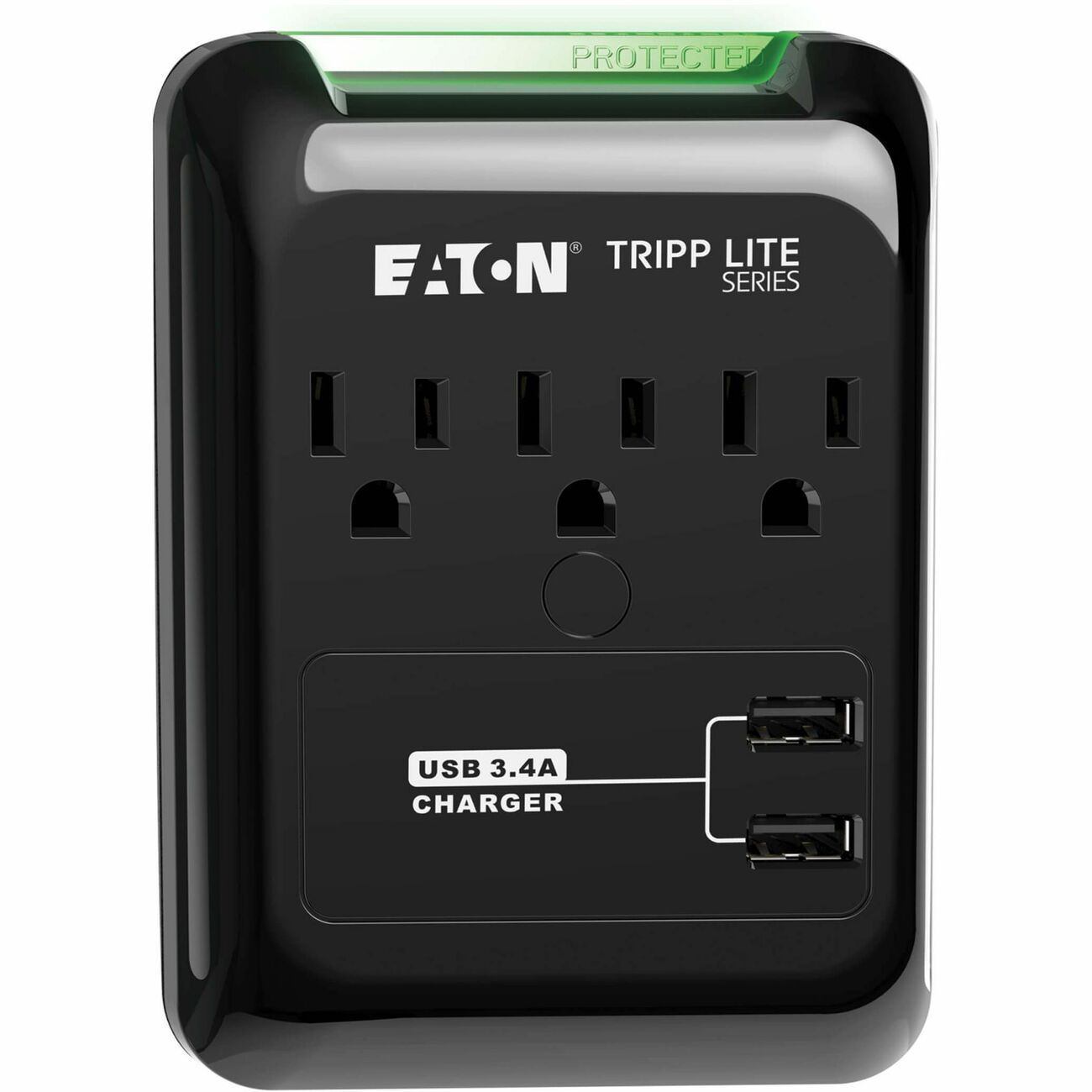 Eaton SK30USB Protect It! 3-Outlet Surge Protector, Direct Plug-In, 540 Joules