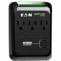 Eaton SK30USB Protect It! 3-Outlet Surge Protector, Direct Plug-In, 540 Joules