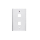 Signamax SKF-2-WH Keystone Faceplate, 1-Gang, 2-Port - White