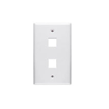 Signamax SKF-2-WH Keystone Faceplate, 1-Gang, 2-Port - White