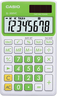 Casio SL-300VC-GN SL-300VC Portable Calculator - Battery/Solar Powered