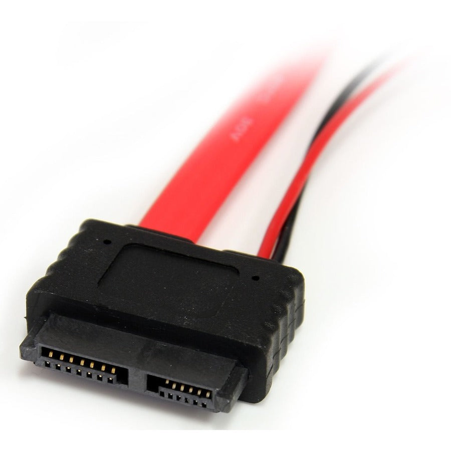 StarTech SLSATAF20 Slimline SATA to SATA with LP4 Power Cable Adapter (Red, 20")