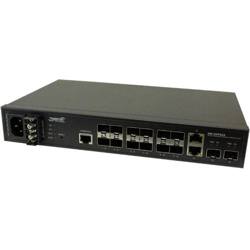Transition Networks SM12DP2XA-NA Managed Gigabit Ethernet Fiber Switch 12