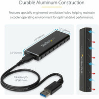 StarTech SM2NGFFMBU33 M.2 SSD Enclosure for M.2 SATA SSDs - USB 3.0