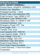 Eaton Tripp Lite series SMART1500RM2U 1500VA SmartPro Rack Tower UPS