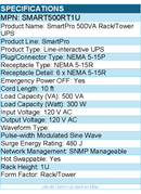 Eaton Tripp Lite SMART500RT1U Series 500VA 300W 120V Line-Interactive UPS