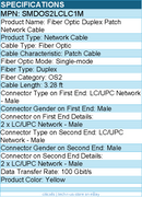 StarTech SMDOS2LCLC1M LC to LC (UPC) OS2 Single Mode Duplex Fiber Optic Cable