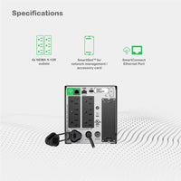 APC SMT750C Smart-UPS, Line Interactive, 750VA, Tower, 120V, 6x NEMA 5-15R outle
