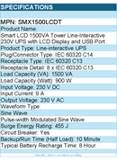 Eaton Tripp Lite Series SMX1500LCDT 230V 1.5kVA 900W Line-Interactive UPS