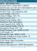 APC SMX3000LVNC Smart-UPS X, Line Interactive, 3kVA, Rack/tower convertible 4U