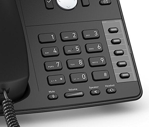 SNOM SNO-D715 4039 SIP VoIP IP Phone 2 Gigabit USB PoE Black No PS