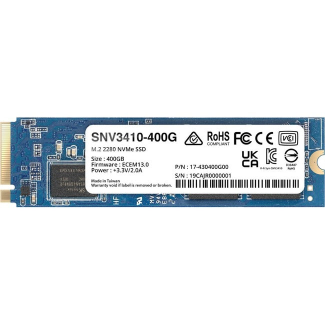 Synology SNV3410-400G 400GB SSD M.2 2280 PCIe NMVe Internal Solid State Drive