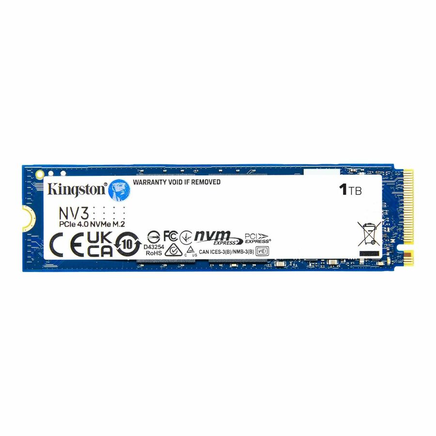 Kingston SNV3S/1000GBK Solid State Drive - 1TB NV3 M.2 2280 PCIe 4.0 NVMe