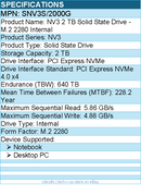 Kingston SNV3S/2000G NV3 2 TB Solid State Drive - M.2 2280 Internal