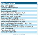Synology SNV5420-800G 800GB SSD M.2 2280 PCIe NVMe Internal Solid State Drive