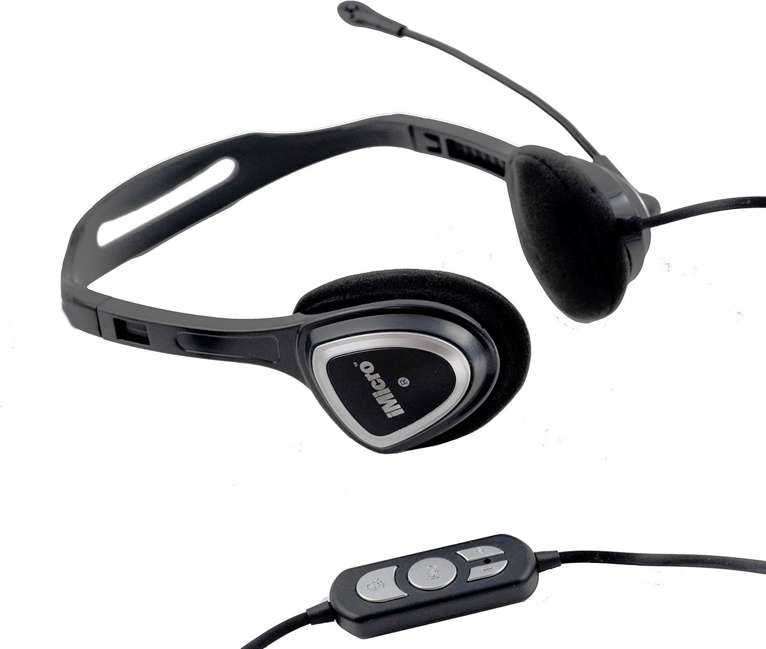 iMicro SP-IM320 - Headset - Boom - on-ear - wired - USB-A - Black