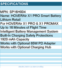 HOVERAir SP16H004 X1 PRO Smart Battery Lithium Retail - 1920 mAh