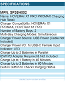 HOVERAir SP26H002 X1 PRO PROMAX Charging Hub Retail - Charge Up to 2 Batteries