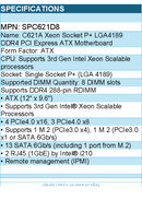 ASRock SPC621D8 Server Motherboard - C621A Xeon Socket P+ LGA4189 DDR4 PCIe ATX